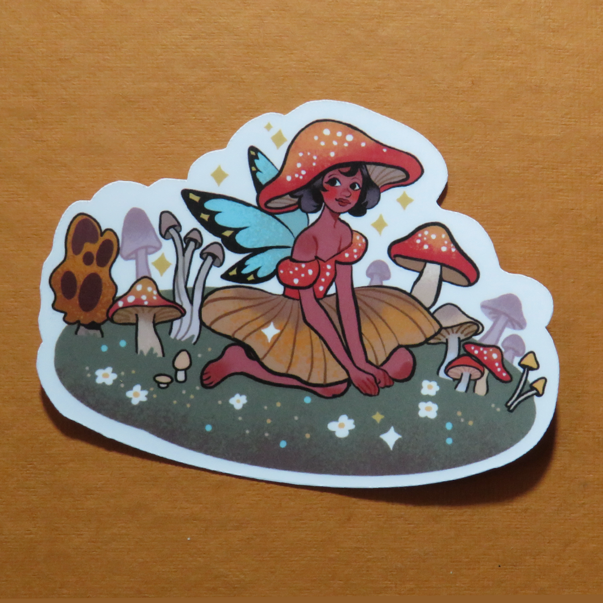 Mushroom Fairy Vinyl Sticker