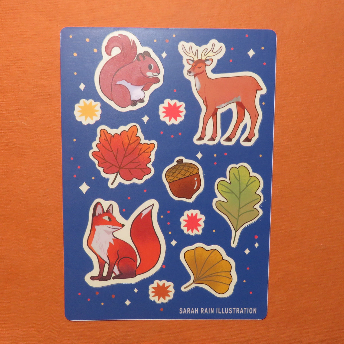 Cute Fall Animals Sticker Sheet