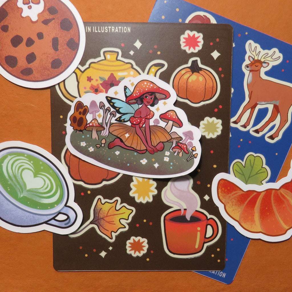 Mushroom Fairy Vinyl Sticker