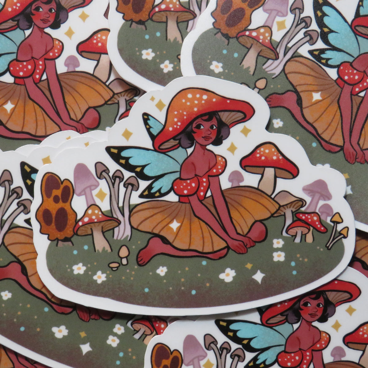 Mushroom Fairy Vinyl Sticker